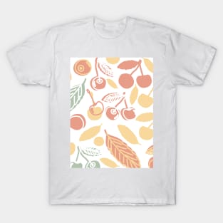 Yellow cherry seamless pattern T-Shirt